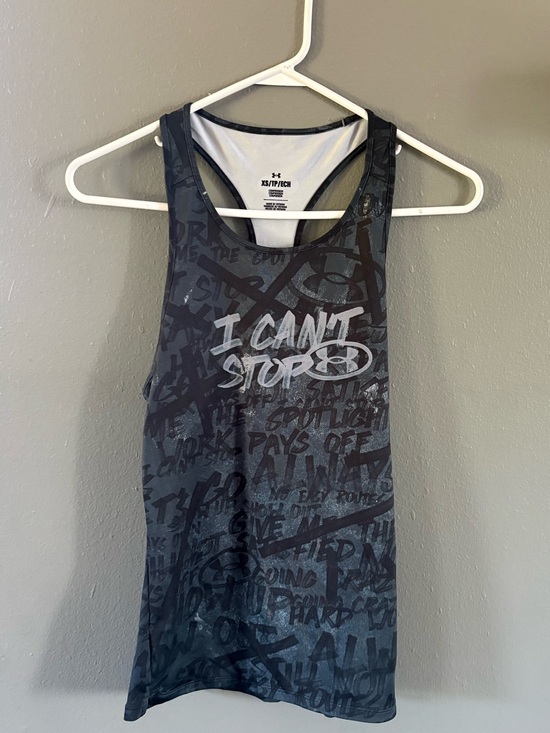 Under Armour Tops - Under Armour White and Black Compression Racerback Tank size xs